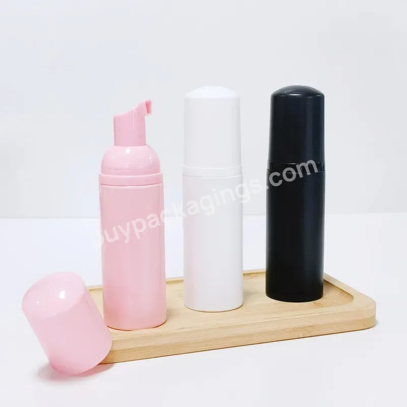 50ml Custom Foam Pet Plastic Cosmetic Packaging Portable Pink White Black Facial Cleanser Aftershave Foam Pump Bottle