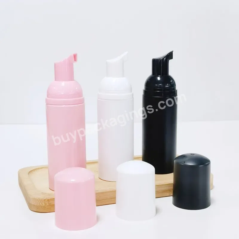 50ml Custom Foam Pet Plastic Cosmetic Packaging Portable Pink White Black Facial Cleanser Aftershave Foam Pump Bottle