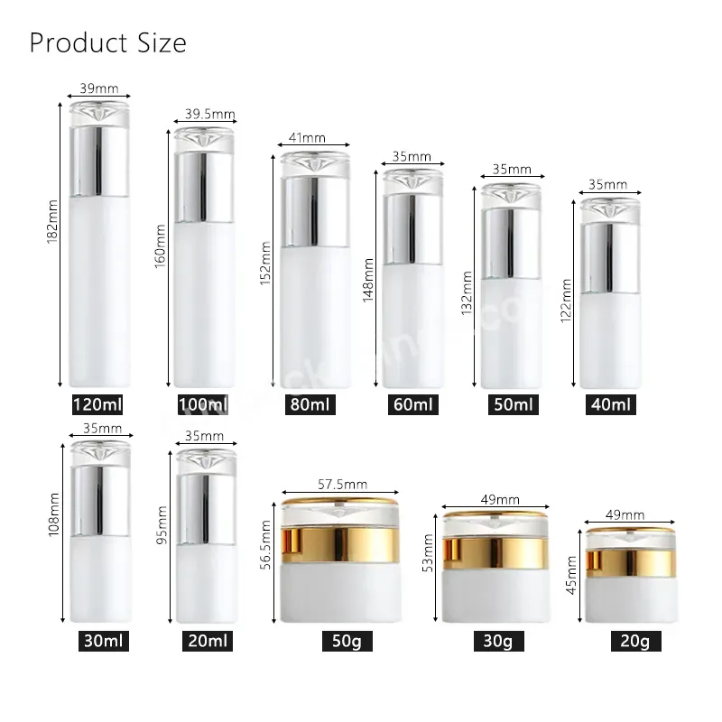 50ml Empty Glass Lotion Bottle Spray Bottle Perfume Bottle Glass Cream Jar Glass Package Sets