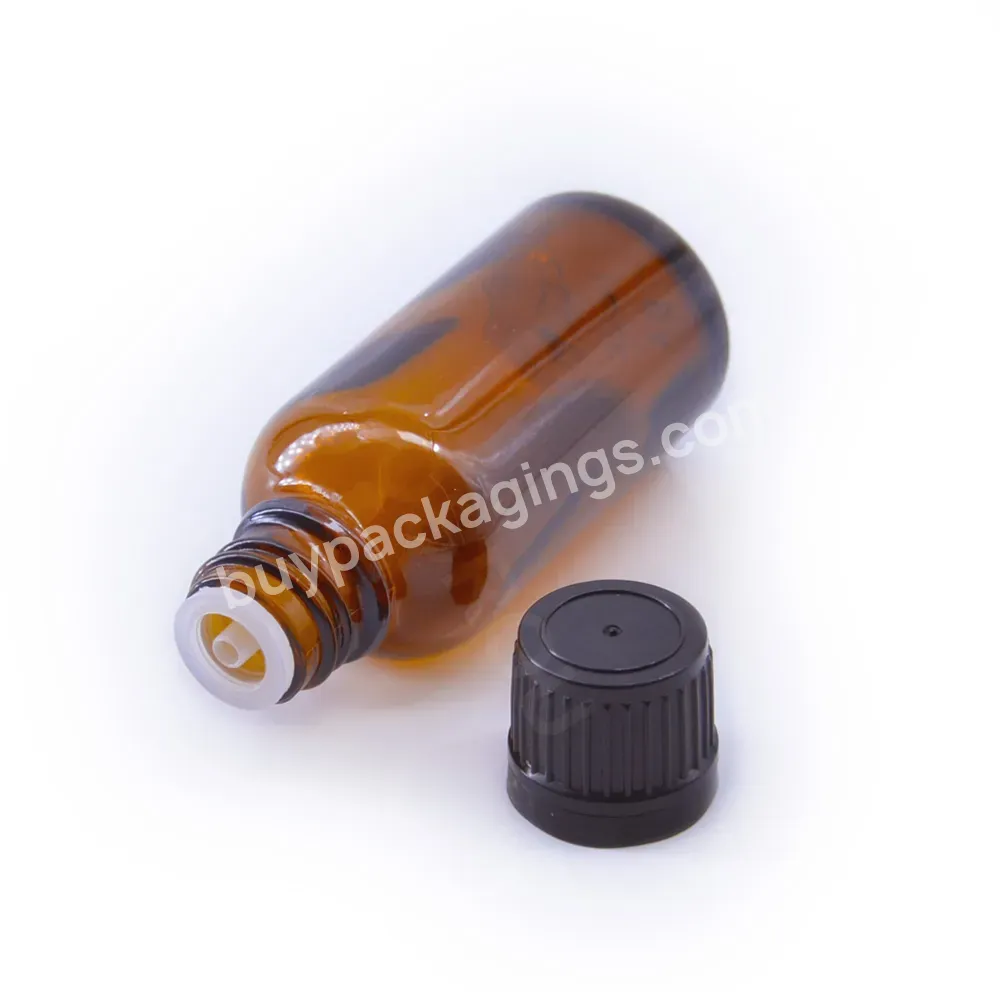 50ml Empty Refillable Amber Glass Essential Oil Bottles Dropper Vials With Orifice Reducer And Black Cap Perfume Bottle