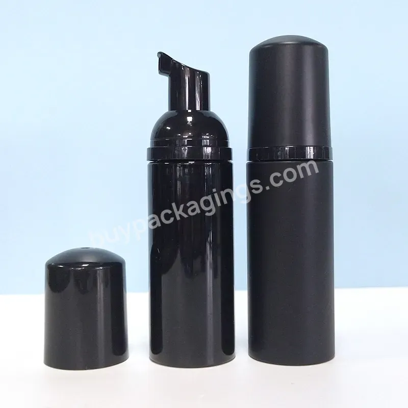 50ml Frosted Foaming Face Wash Matte Plastic Bottle Cosmetic Packaging Dispenser Foam Cleanser Bottle With Black Foam Pump