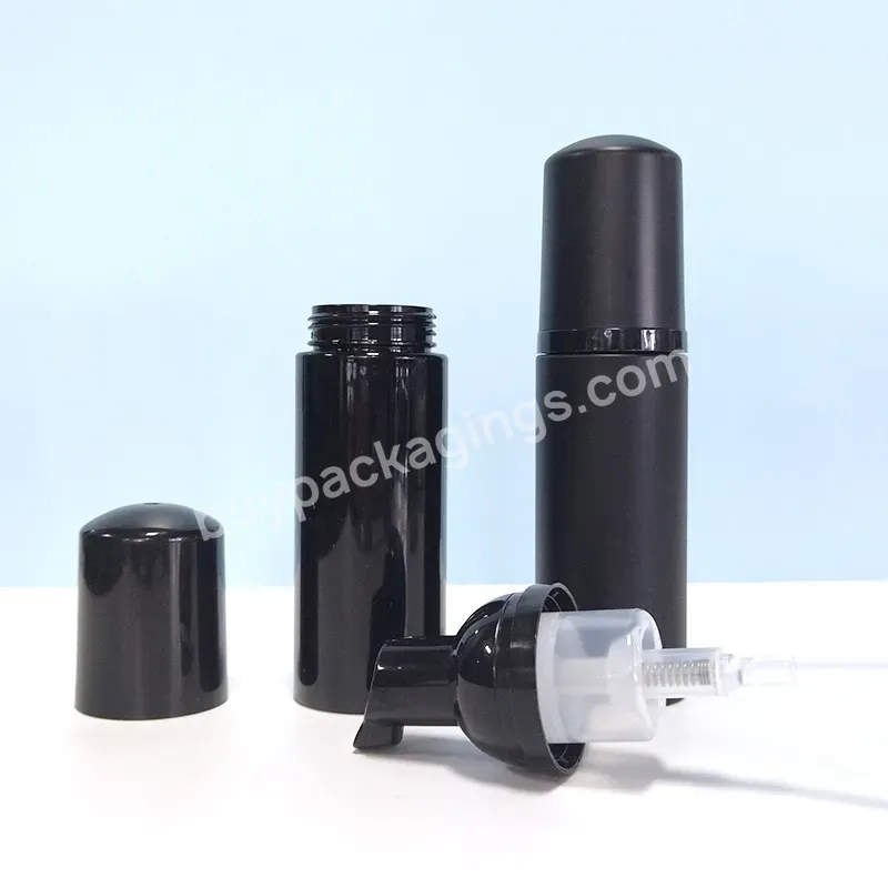 50ml Frosted Foaming Face Wash Matte Plastic Bottle Cosmetic Packaging Dispenser Foam Cleanser Bottle With Black Foam Pump