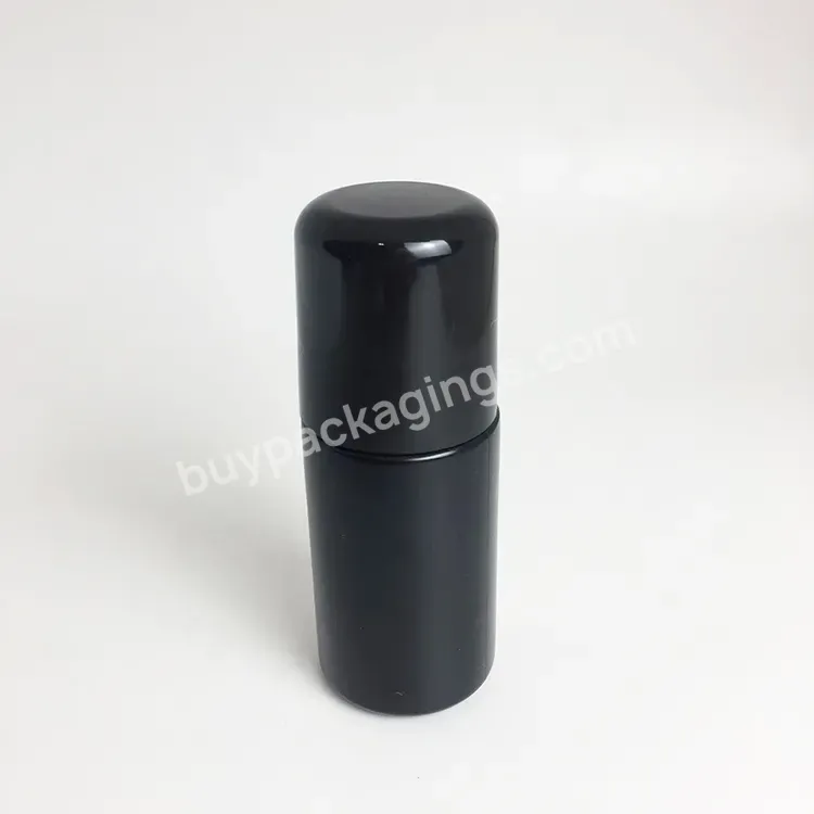 50ml Plastic Black Matte Roll On Deodorant Container