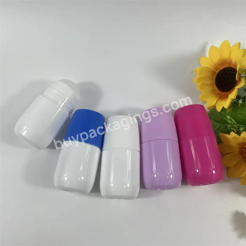 50ml Roll On Deodorant Stick Bottles Pe Refillable Essential Oil Perfume Antiperspirant Roll On Bottle