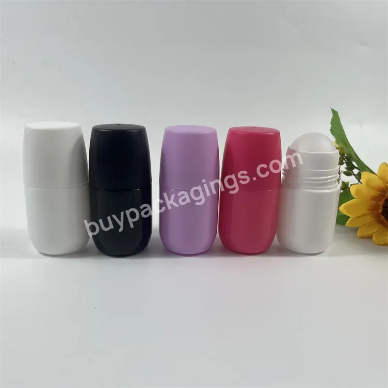 50ml Roll On Deodorant Stick Bottles Pe Refillable Essential Oil Perfume Antiperspirant Roll On Bottle