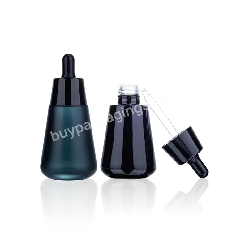 50ml Serum Bottle With Dropper Triangle Glass Bottle Cone Shape Glass Bottle