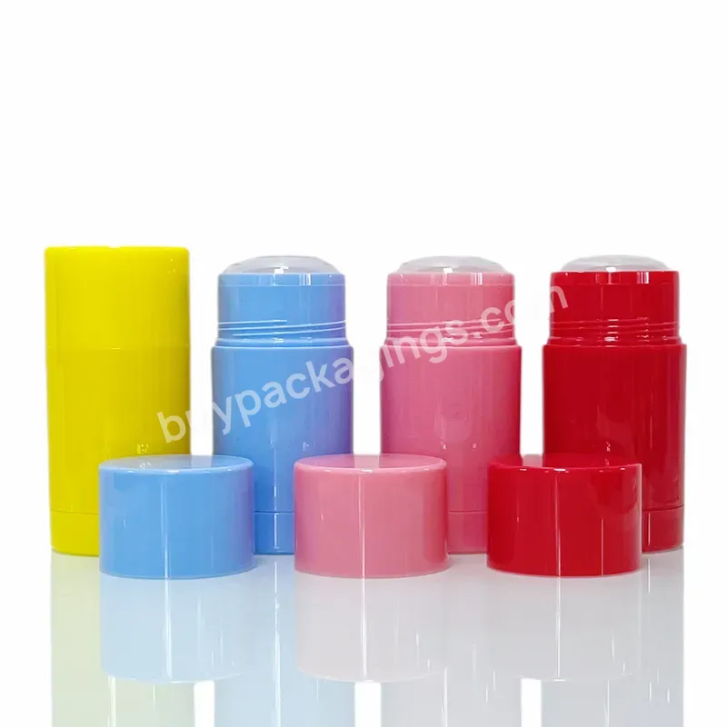 50ml/75ml (1.7/2.5 Oz) Air Tight Package Empty Yellow Pink Blue Red Recycle Plastic Twist Up Deodorant Stick Container