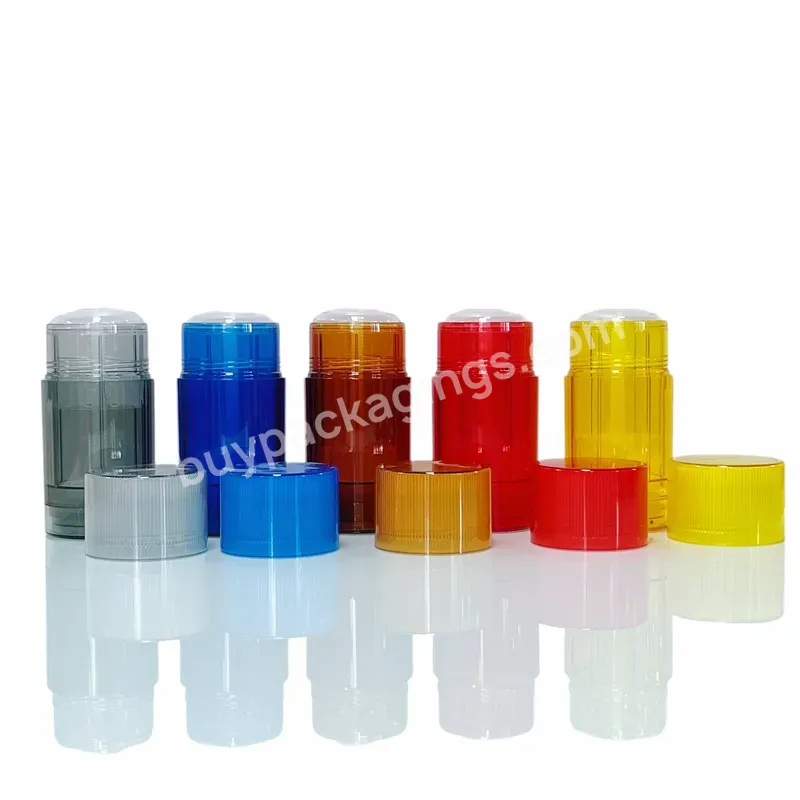 50ml/75ml (1.7/2.5 Oz) Air Tight Package Empty Yellow Pink Blue Red Recycle Plastic Twist Up Deodorant Stick Container