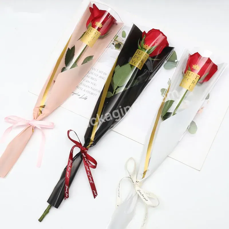 50pcs/pack Crown Single Flower Bag Rose Flower Bouquet Wrapping Paper Floral Wrapper