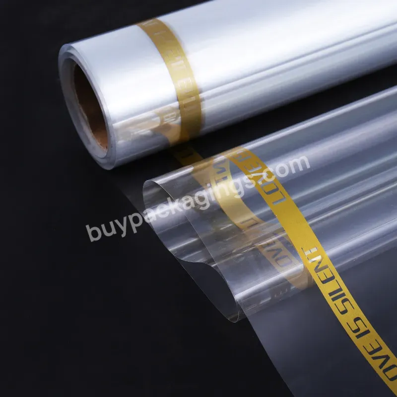 58cm*20m/roll Transparent Plastic Cellophane Glassine Paper Flower Wrapping Paper With English Letter Printing