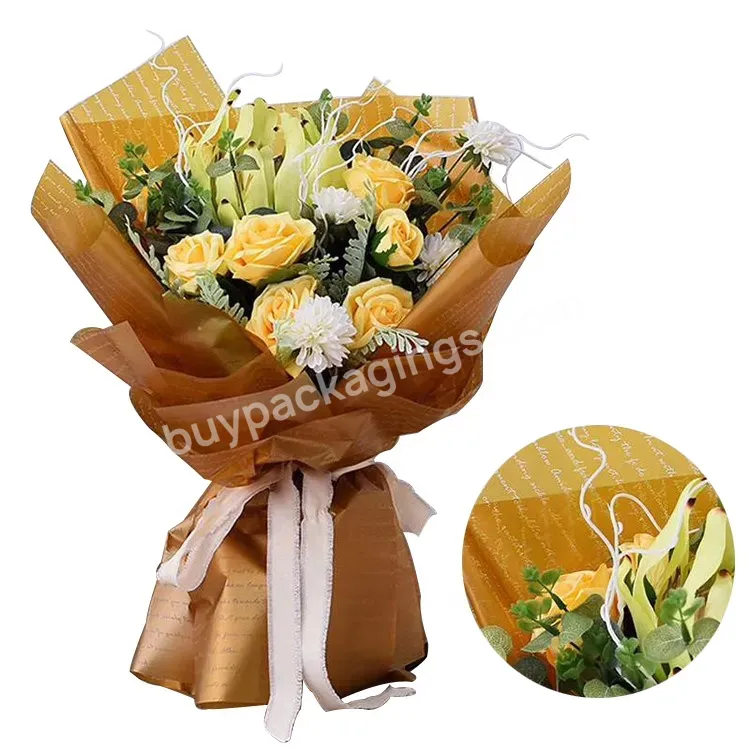 58x58cm Packaging Florist Bouquet Wrapping Paper Para Flores Waterproof Translucent Flower Wrapping Paper