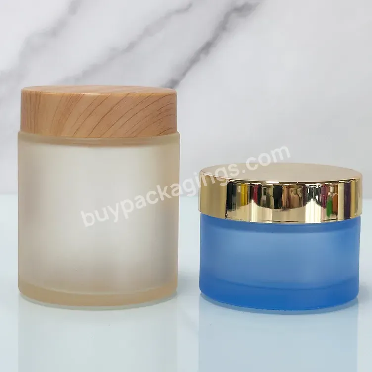 5g 10g 15g 20g 30g 50g 100g 1oz Cosmetic Packaging Cream Jar Bottle Blue Frosted Glass Face Cream Jar With Silver Plastic Lid - Buy Amber Glass Jar,Cosmetic Cream Jar,Glass Amber Jars.