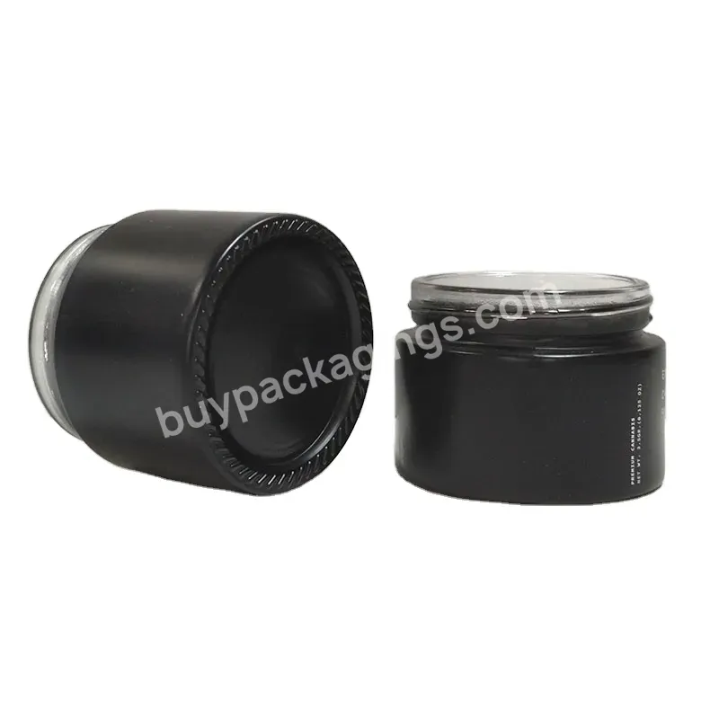 5g 10g 15g 20g 30g 50g 100g Black Matte Cream Jar For Cosmetics Packaging Glass Cream Jars