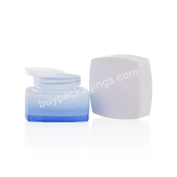 5g 10g 15g 20g 30g 50g 100g Jars Glass Custom With Lid Cork Unique Design Shape Square Empty Packaging Glass Jar For Face Cream