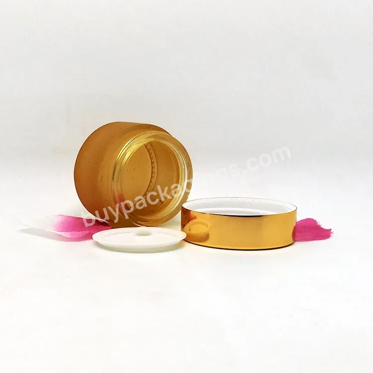 5g 10g 15g 20g 30g 50g 100g Wholesale Price Empty Gold Frosted Glass Cosmetic Cream Jar With Plastic Gold Lid