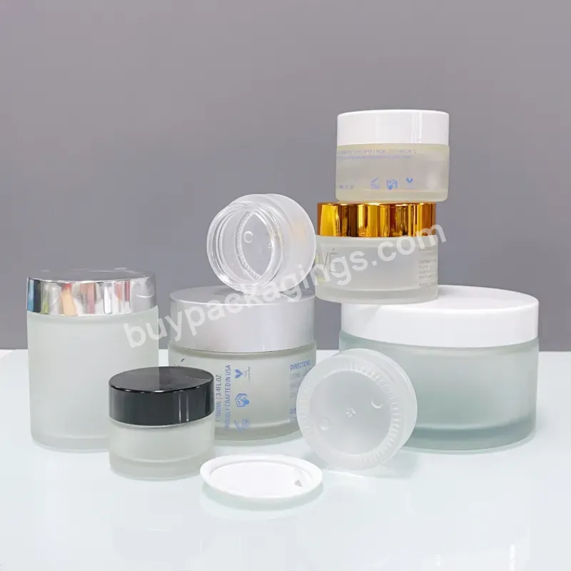 5g 10g 15g 20g 30g 50g 60g 100g 250g Cosmetics Skincare Eye Cream Containers Face Cream Glass Jar With Oem Cap - Buy Recycled Glass Jars,Frosted Cosmetic Jar 1oz Cosmetic Jar Gold Cosmetic Jar Clear Cosmetic Jar Cosmetic Jars 10g Containers For Cream