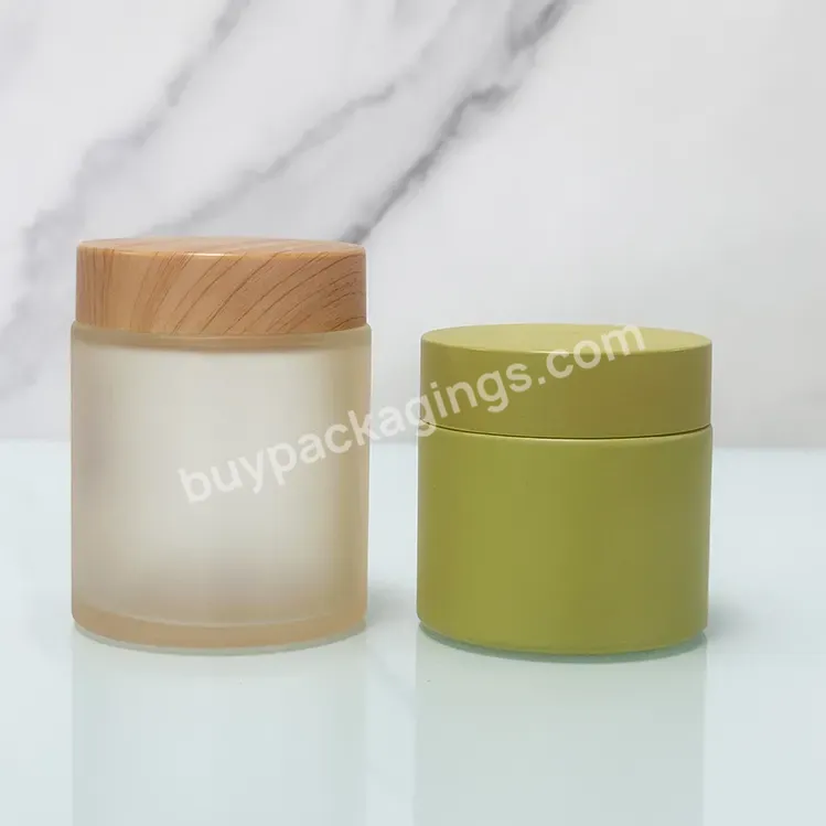 5g 10g 15g 30g 50g 100g Matte Green Glass Jars For Cosmetic Containers And Packaging With Green Lid - Buy Cosmetics Containers And Packaging,Cosmetic Glass Jars Bamboo Glass Jar 50ml Cosmetic Jar,Bamboo Container Jar With Bamboo Lid Bamboo Jars.