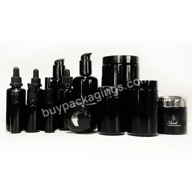 5g 10g 15g 30g 50g 60g 100g 120g 150g 200g 250g 500g Empty Cosmetic Cream Dark Ultra Violet Glass Apothecary Jar