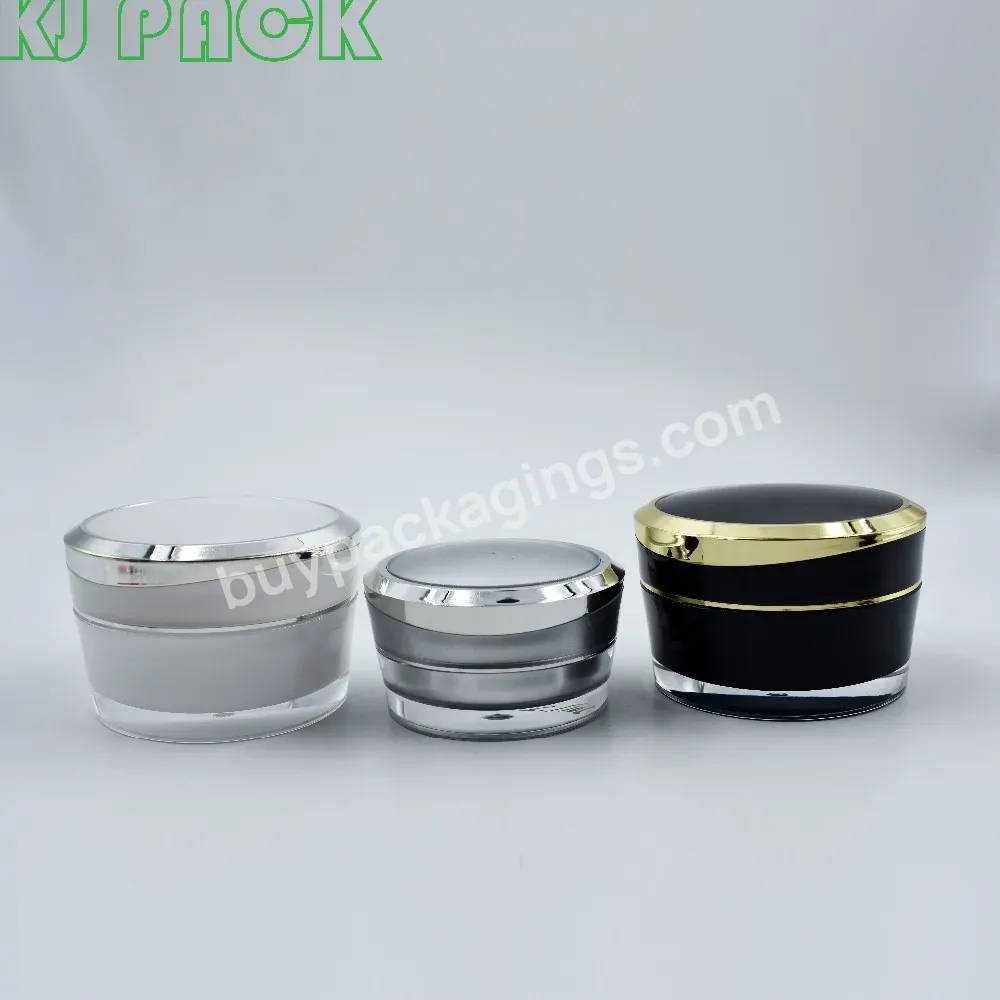 5g 10g 15g 30g 50g Round Jar Cream Acrylic Cosmetic Jars Double Wall Uv Gel Jar