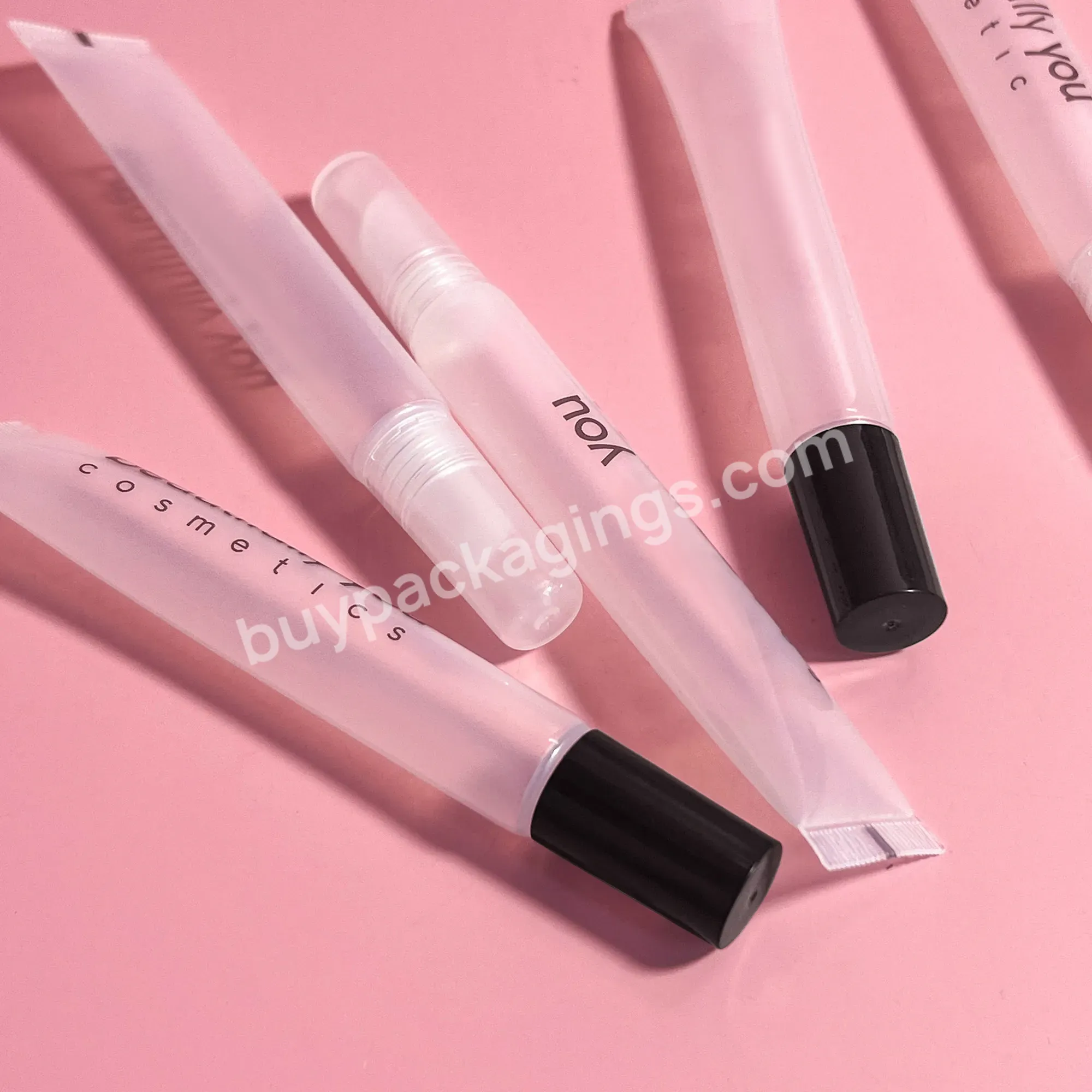 5g 10g 15g Eco-friendly Plastic Cosmetic Packaging Black Pink Lip Gloss Squeeze Tube For Plastic Tube Eye Cream Bottle