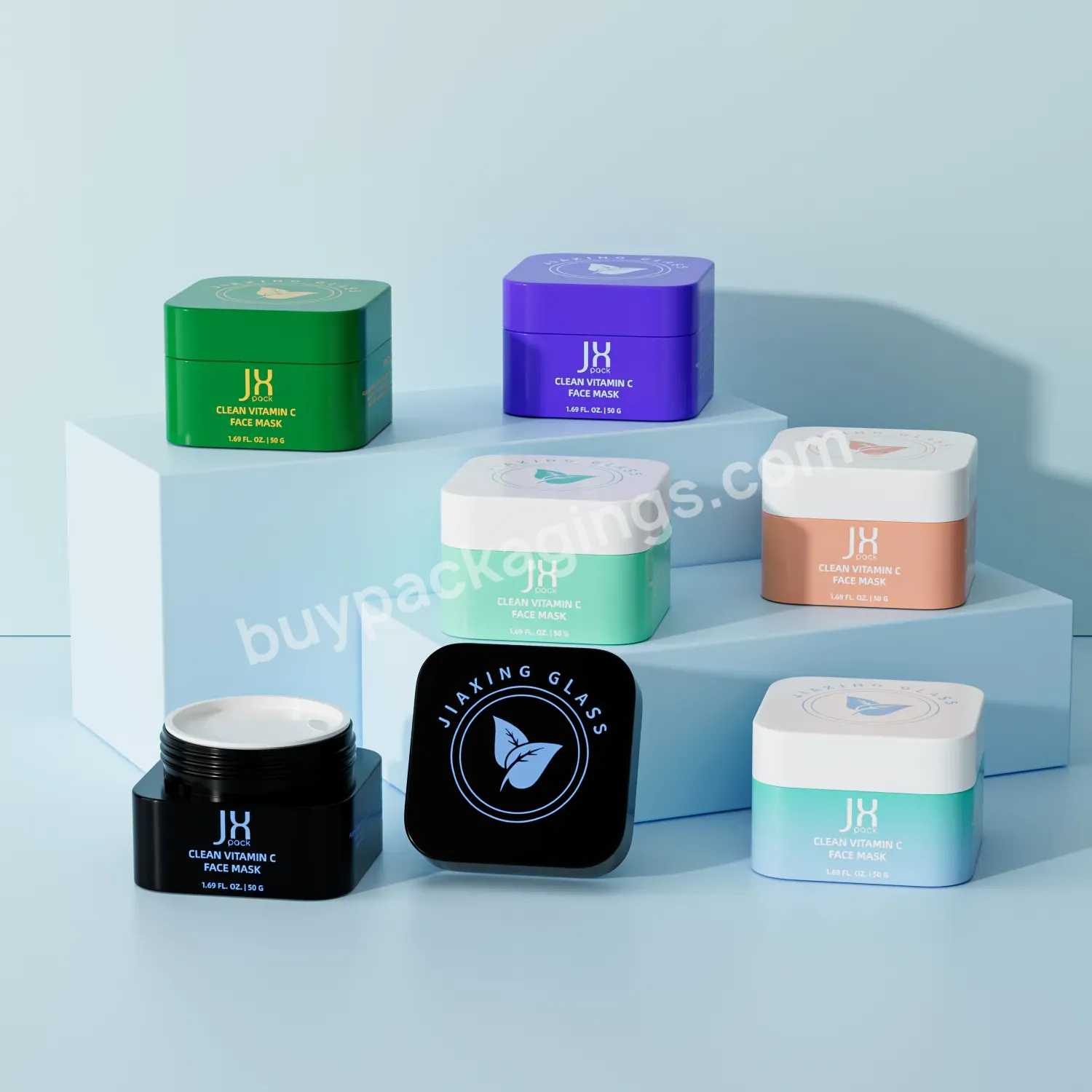 5g 10g 20g 30g 50g Pp Square Plastic Jar Cosmetic Packaging Lotion Container Luxury Skincare Eye Face Cream Jar With Cap