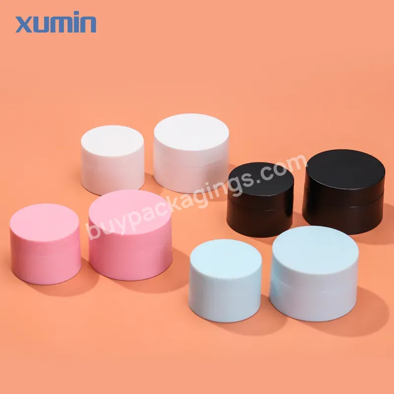 5g 10g 20g 30g 60g Plastic Cosmetic Jar Pink White Blue Black Plastic Cream Jar 10g For Cosmetic Packaging