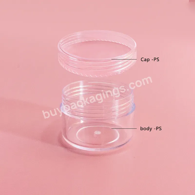 5g 10g Factory Direct Selling Multi-layer High Quality Transparent Ps Cream Jar In Stock