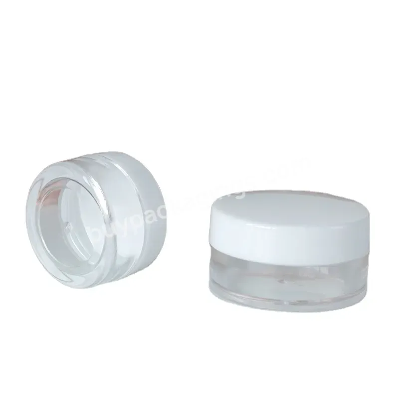 5g 10g Mini White Pet Plastic Jar With Lid For Lipbalm Lip Scrub Container Trial Pack