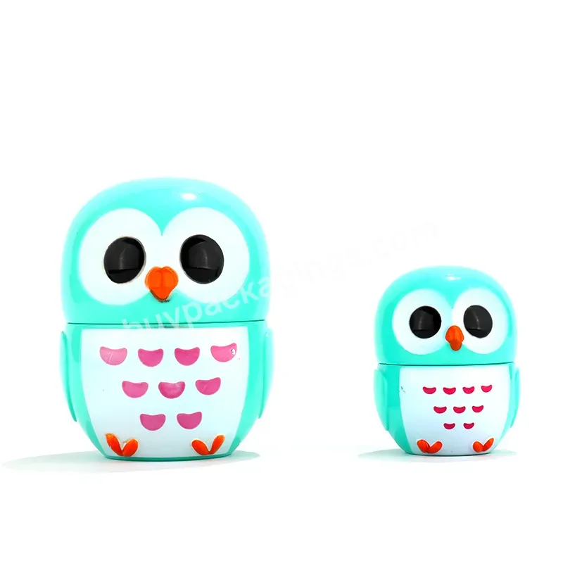 5g 30g Wholesale New Empty Owl Plastic Lipstick Jar Children's Cream Separate Jar Travel Portable Cosmetic Cream Jar