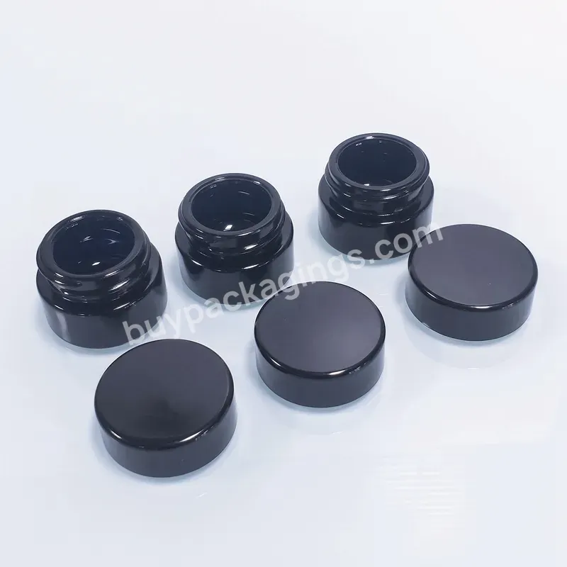 5g 5ml Black Dark Violet Glass Jar Uv Gel Glass Jar With Lids - Buy 5g Eye Cream Jars,Dark Violet Glass Jar,5ml Glass Jar.