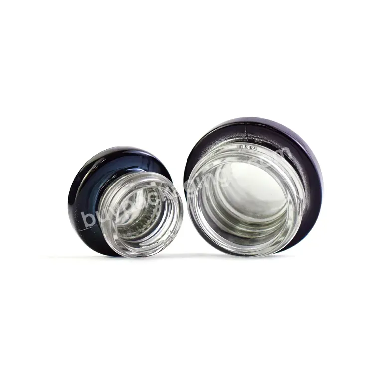 5g 7g 9g Premium Air Tight Electroplate Empty Glass Cosmetic Cream Jars Oil Concentrate Glass Container