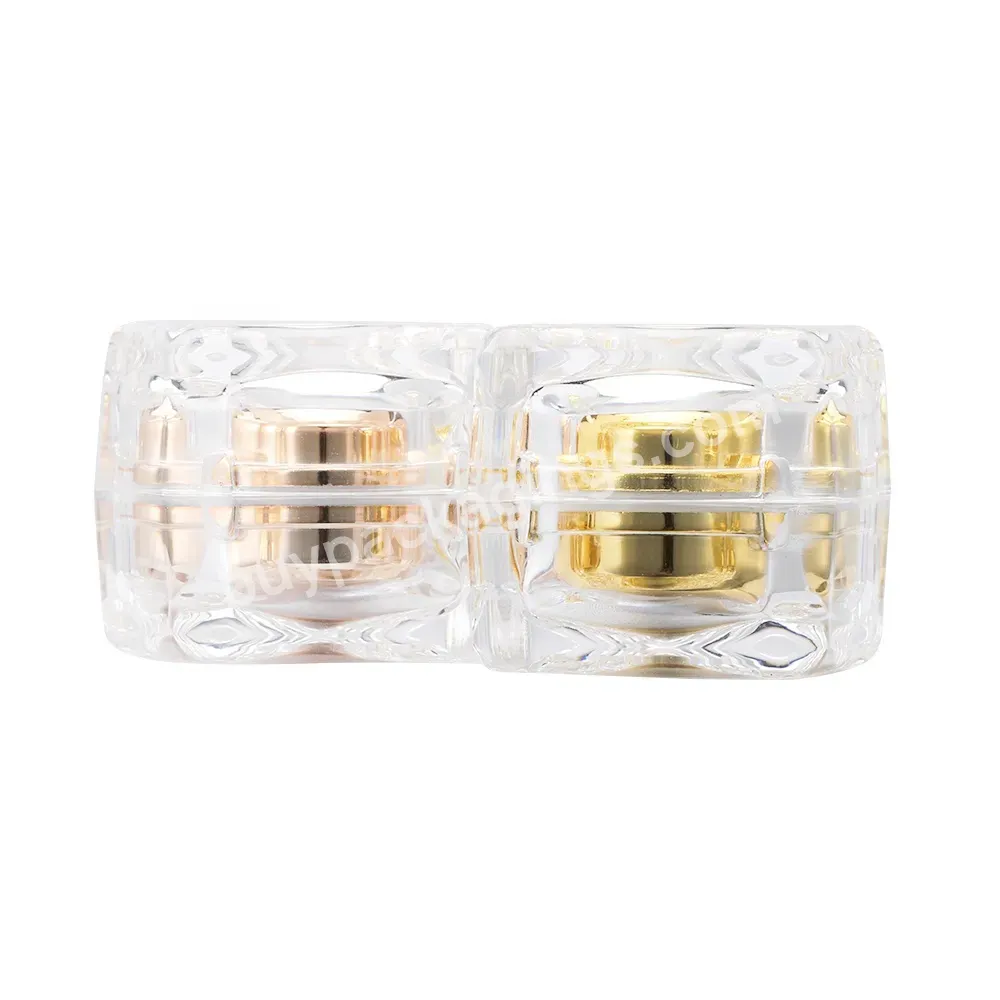 5g Mini Bright Gold Skin Care Product Trial Packaging Container Transparent Acrylic Shell Empty Face Cream Jars