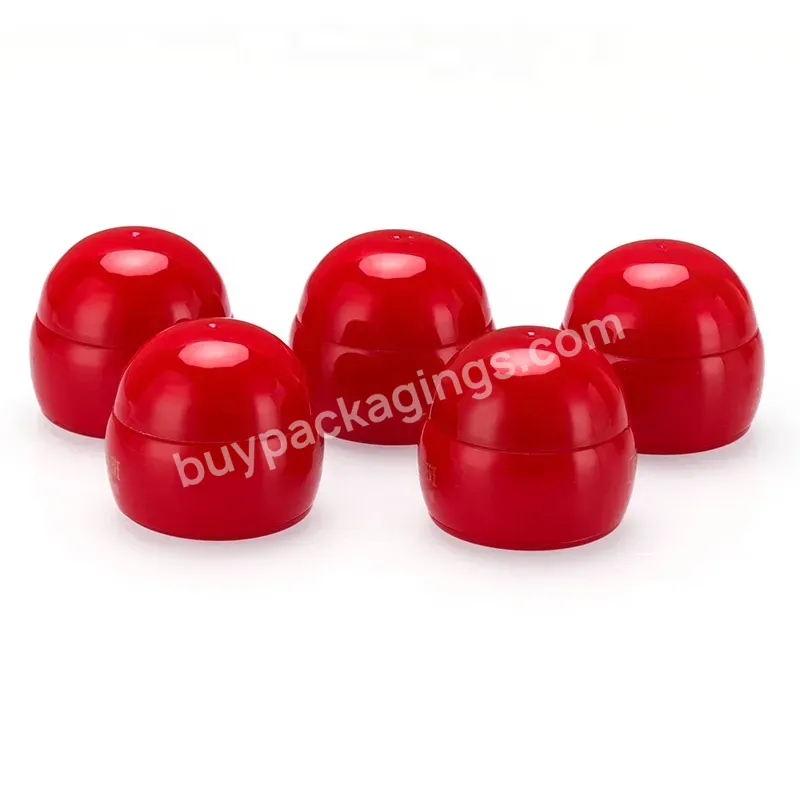 5g Red Small Capacity Egg-shaped Detachable Bottom Cosmetic Jar Ps Plastic Cream Packaging Container