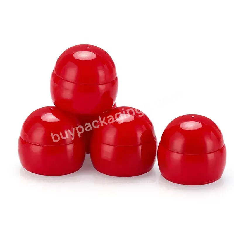 5g Red Small Capacity Egg-shaped Detachable Bottom Cosmetic Jar Ps Plastic Cream Packaging Container