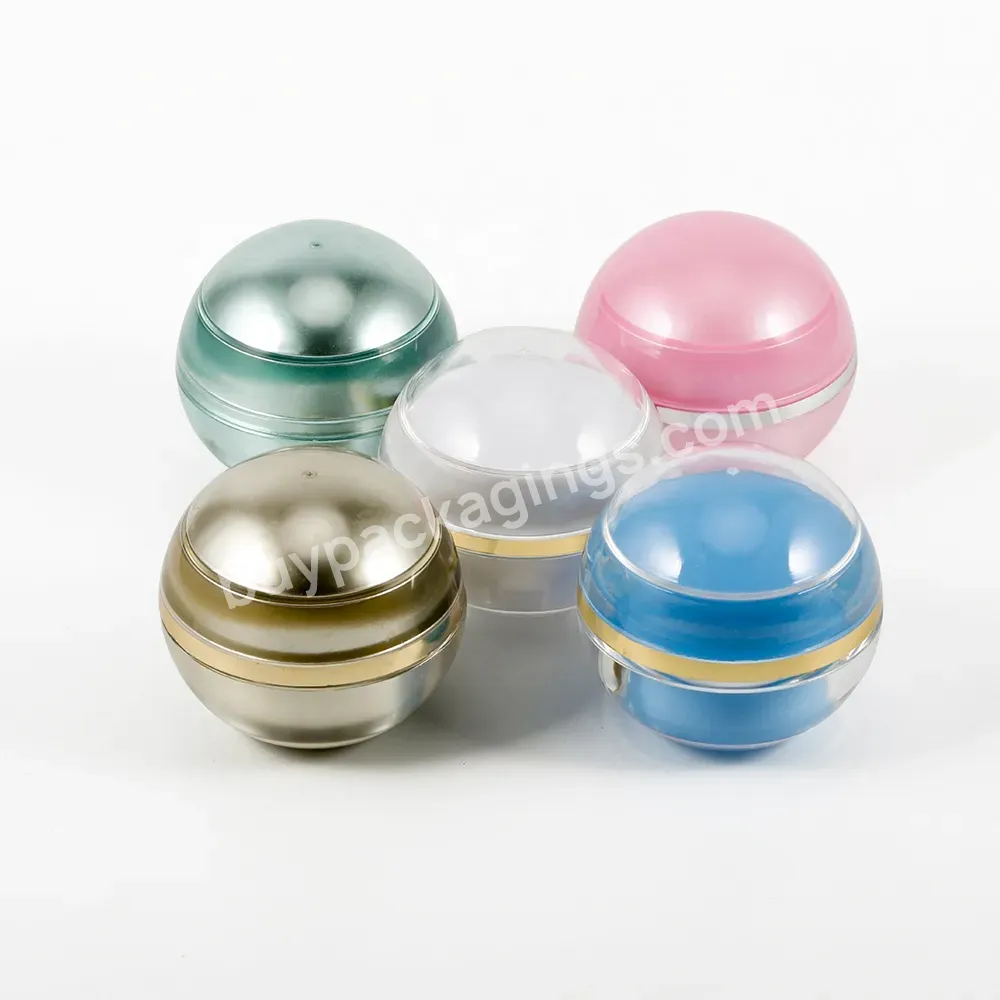 5g Small Capacity Multicolor Spherical Knob Switch Skin Care Product Trial Container Plastic Cream Jar