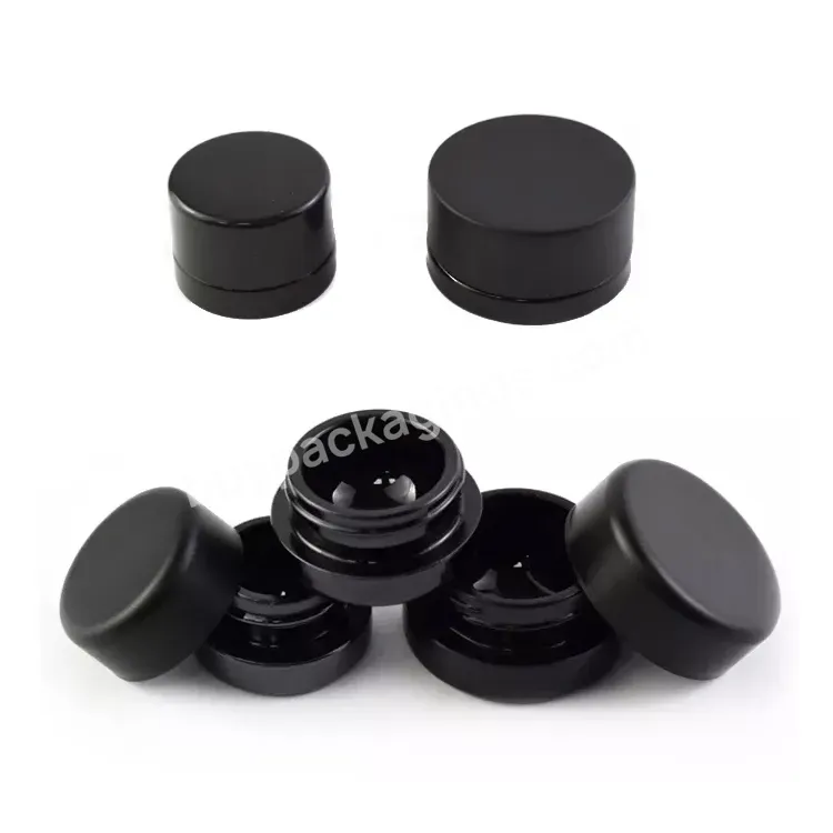 5g Thick Black Uv Protection Small Glass Jars With Lids 5ml Concentrate Jars For Airtight Storage Refillable Containers Jar - Buy Leaf Salve Cream Refillable Containers Jar,High Quality 5ml Glass Concentrate Container,Glass Concentrate Container.