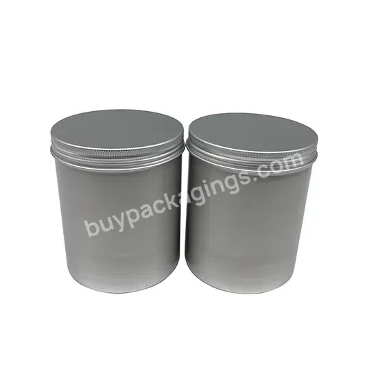5g To 1000g Nature Silver Full Aluminum Cosmetic Cream Jar Candle Jar With Screw Thread Lid
