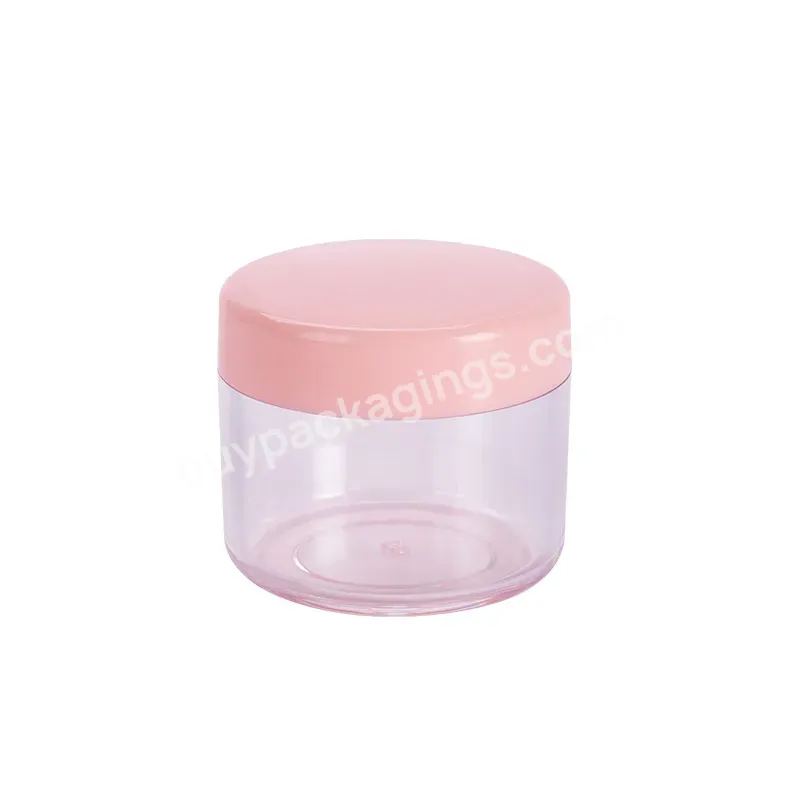 5g/10g/15g/20g Transparent Clear Plastic Jar With Pink Screw Lid