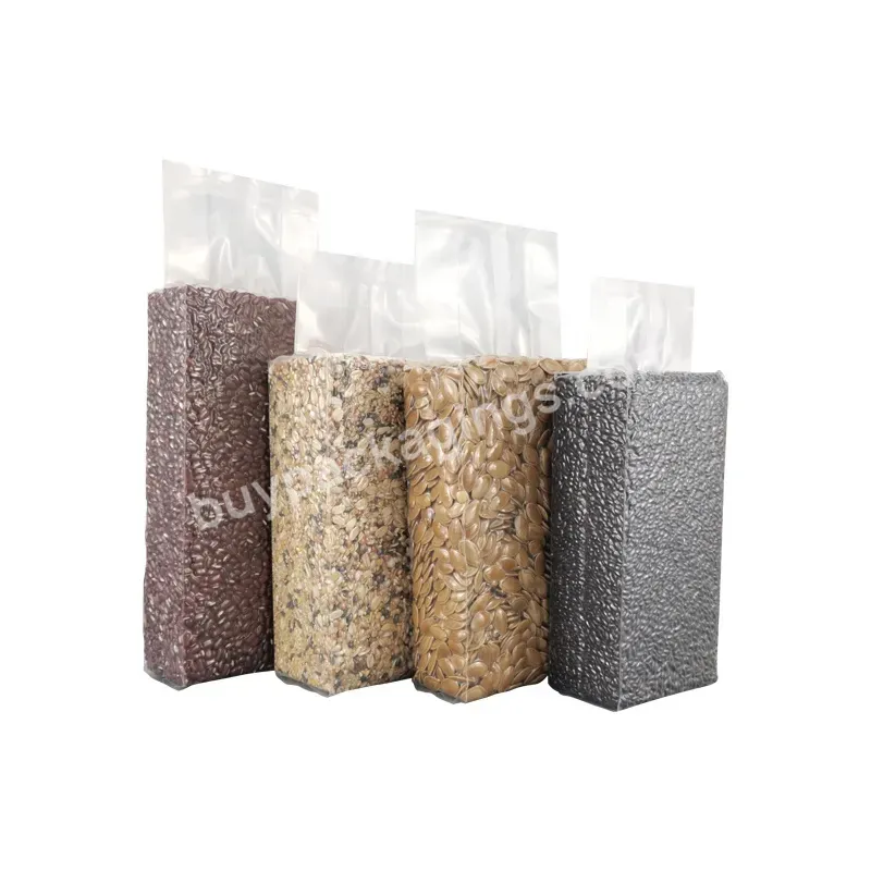 5kg Vacuum Packing Rice Brick Bag Heat Sealing Transparent Vacuum Plastic Bag For Rice