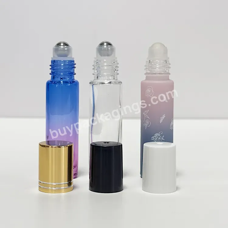 5ml 10 Ml Clear Gem Stone Essential Oil Crystal Roller Bottle With Essential Oil Roller Ball