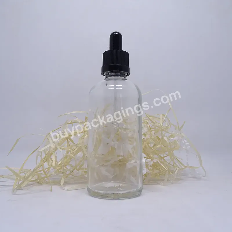 5ml 10ml 10ml 15ml 20ml 30ml 50ml 100ml Luxury Clear Transparent Glass 30ml Essential Oil Round Glass Bottle With Dropper Lid