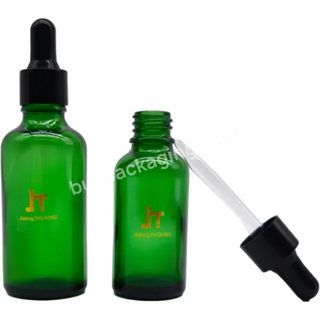 5ml 10ml 15ml 20ml 30ml 50ml 100ml Clear Green Glass Hair Oil Facial Skin Care Oil Cosmetic Glass Bottle With Plastic Caps