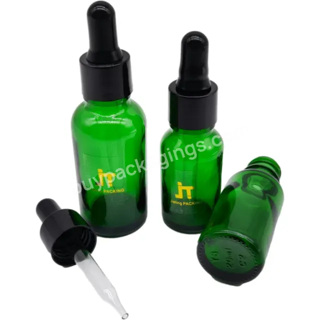 5ml 10ml 15ml 20ml 30ml 50ml 100ml Clear Green Glass Hair Oil Facial Skin Care Oil Cosmetic Glass Bottle With Plastic Caps