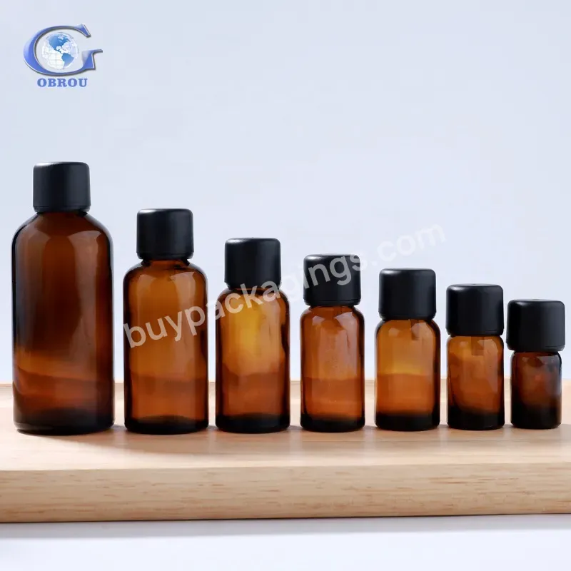 5ml 10ml 15ml 20ml 30ml 50ml 100ml Empty Amber Glass Dropper Bottle With Insert For Aroma Essential Oil