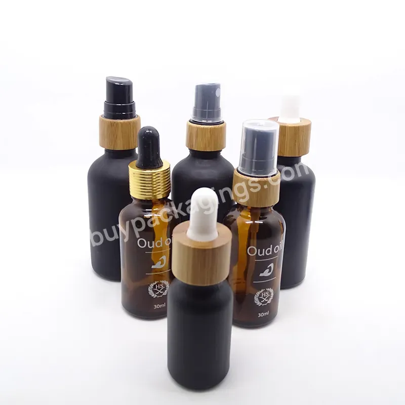 5ml 10ml 15ml 20ml 30ml 50ml 100ml Eye Essential Oil Glass Amber Dropper Bottles Bottle With Dropper Bamboo Cap For Oils