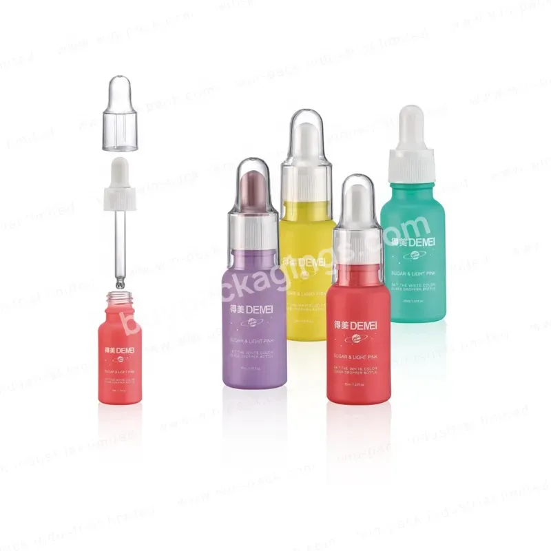 5ml 10ml 15ml 20ml 30ml 50ml 100ml Glass Essence Bottle With White Dropper Bottle And Cap