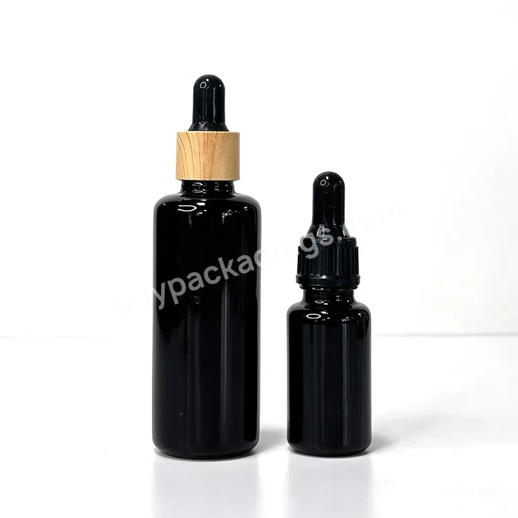 5ml 10ml 15ml 20ml 30ml 50ml 100ml Glass Original Black Uv Oil Bottle Essential Oil Serum Hair Oil Violet Glass Bottle