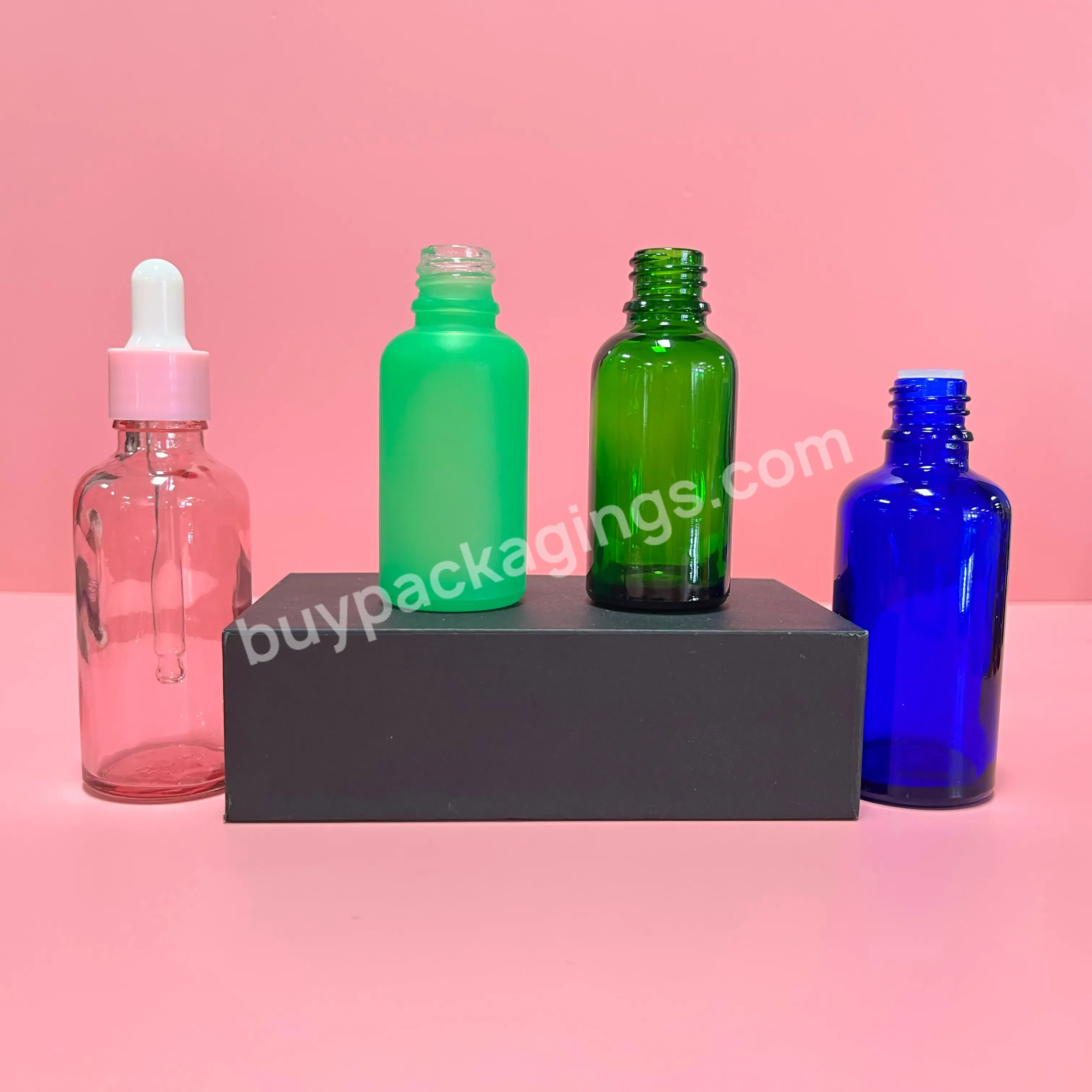 5ml 10ml 15ml 20ml 30ml 50ml 100ml Matte Pink Green Amber Yellow Red Frosted Essential Oil Glass Dropper Bottle With Pipette