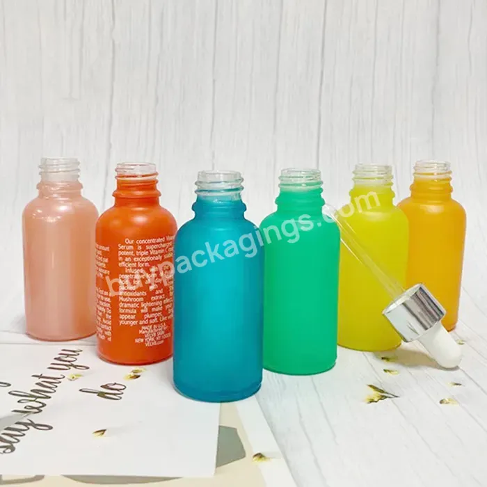 5ml 10ml 15ml 20ml 30ml 50ml 100ml Pink Yellow Blue Green Black Amber Frosted Essential Oil Glass Dropper Bottle