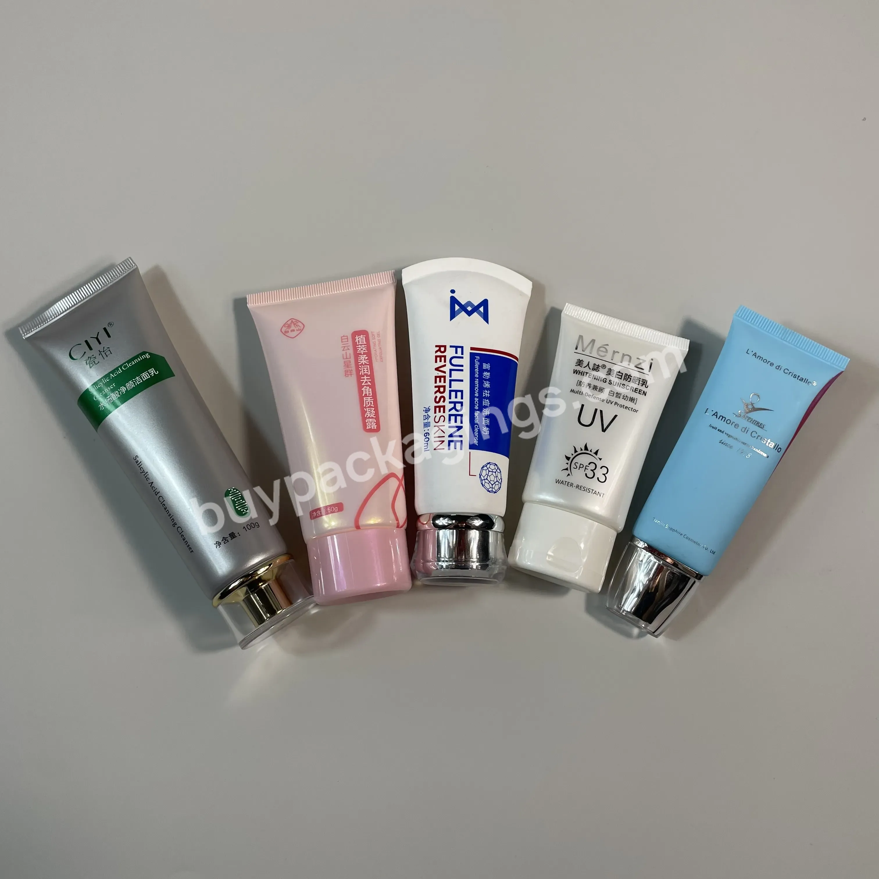 5ml 10ml 15ml 20ml 30ml 50ml 80ml 100ml 120ml Custom Printing Plastic Hand Cream Tube Cosmetic Packaging Tubes